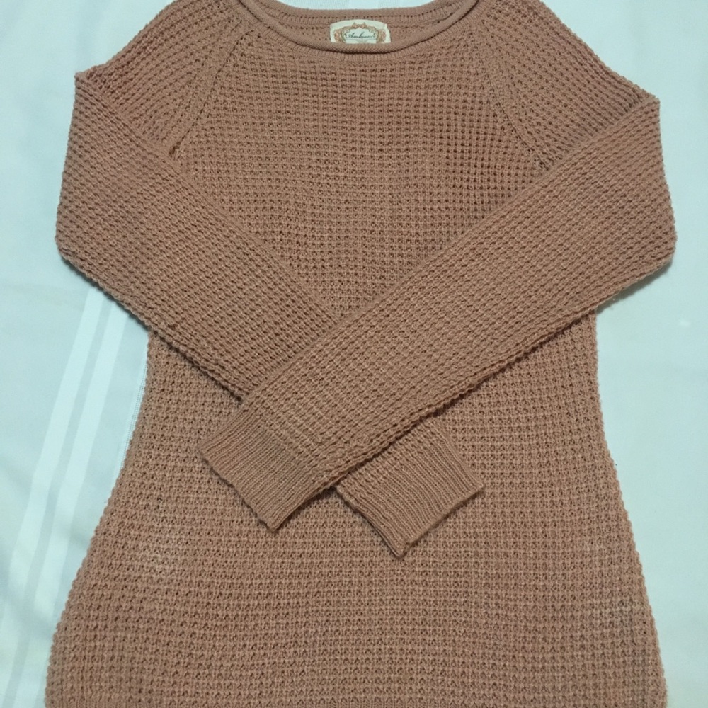 Ambiance fawn color waffle sweater